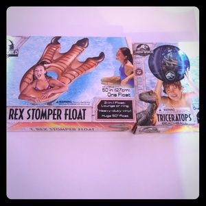 T.rex stomper float and beachball